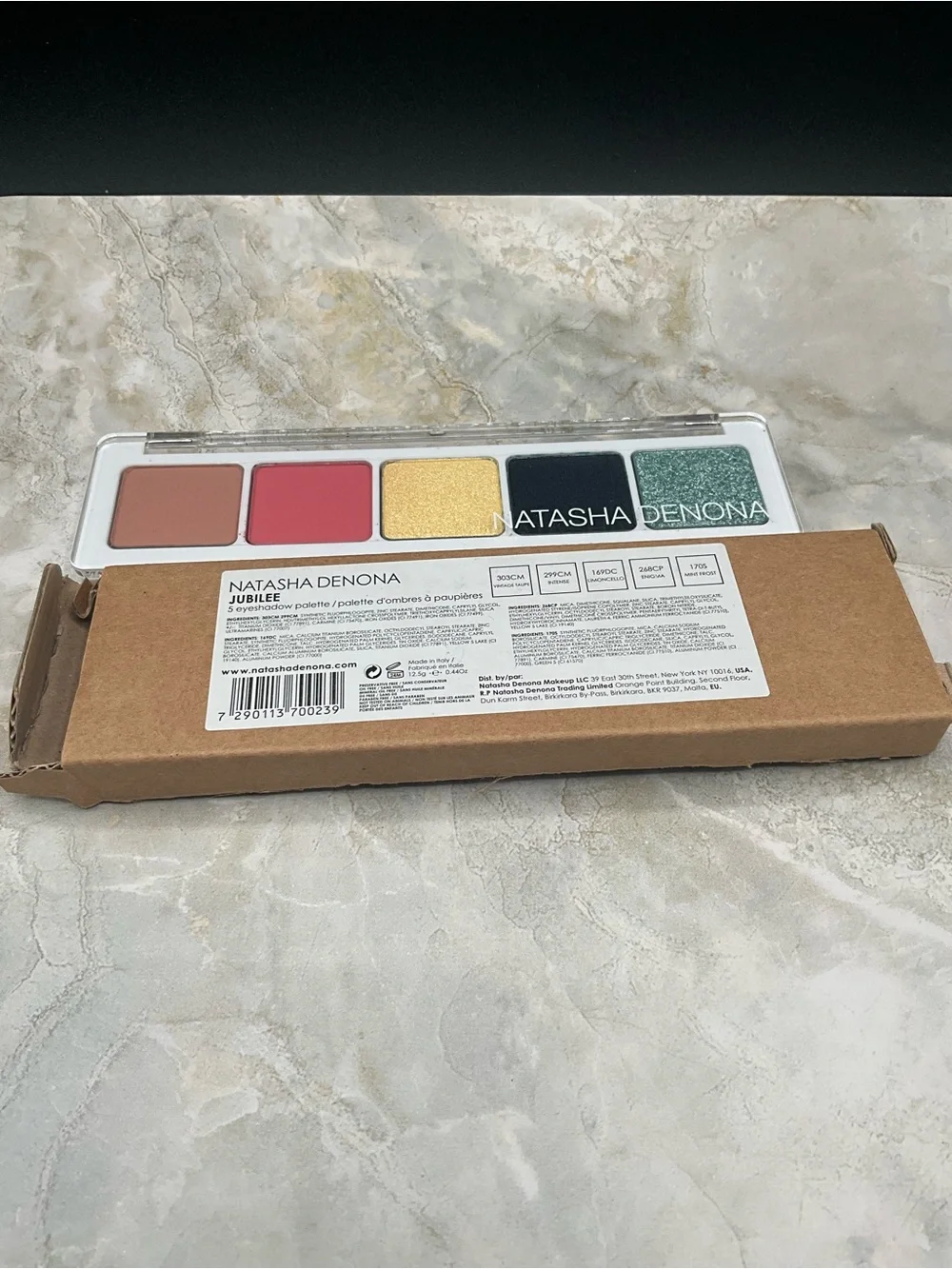 Natasha Denona Jubilee Eyeshadow Palette - Mauve, Pink, Gold, Black, Teal